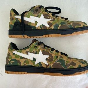 BAPE SK8 STA Camo Green
